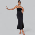 Women's Fitted Strapless Maxi Dress — view 1