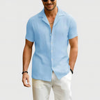 Men's Short Sleeve Linen Shirt — view 1