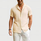 Men's Short Sleeve Linen Shirt — view 5