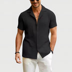 Men's Short Sleeve Linen Shirt — view 2