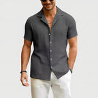Men's Short Sleeve Linen Shirt — view 3