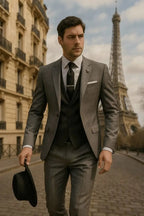 Laurent | Men's Slim Fit Three-Piece Suit with Waistcoat