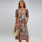 Women's V-Neck Caftan Maxi Dress — view 7