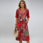 Women's V-Neck Caftan Maxi Dress — view 1