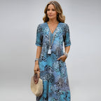 Women's V-Neck Caftan Maxi Dress — view 3