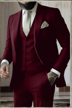 Ilmar | Men's Slim Fit Three-Piece Suit with Peak Lapel