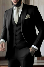 Ilmar | Men's Slim Fit Three-Piece Suit with Peak Lapel
