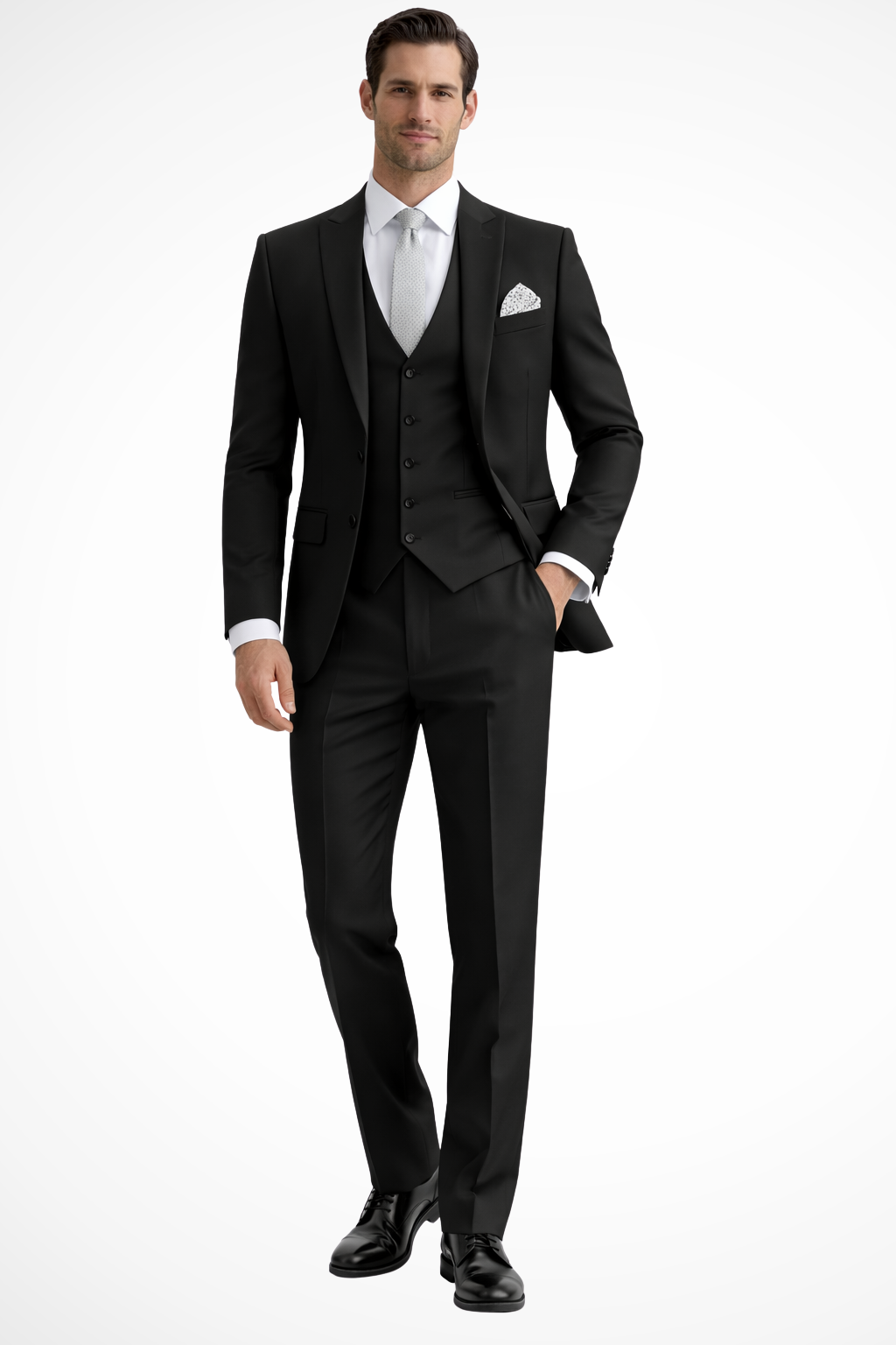 Ilmar | Men's Slim Fit Three-Piece Suit with Peak Lapel
