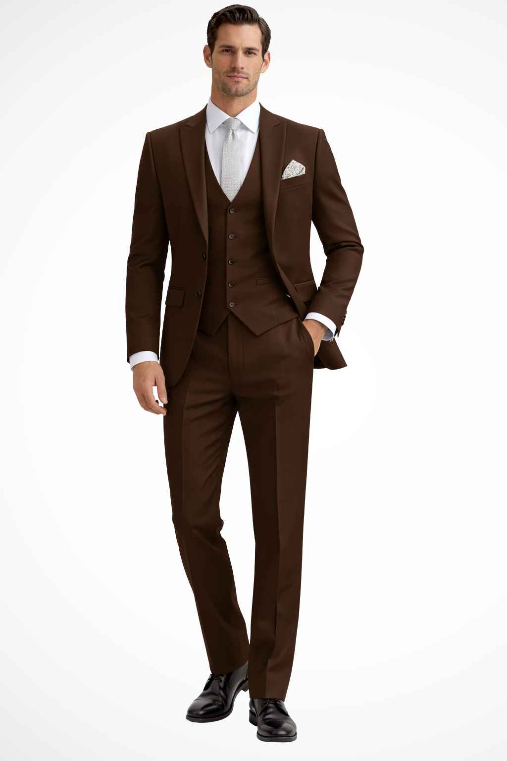 Ilmar | Men's Slim Fit Three-Piece Suit with Peak Lapel