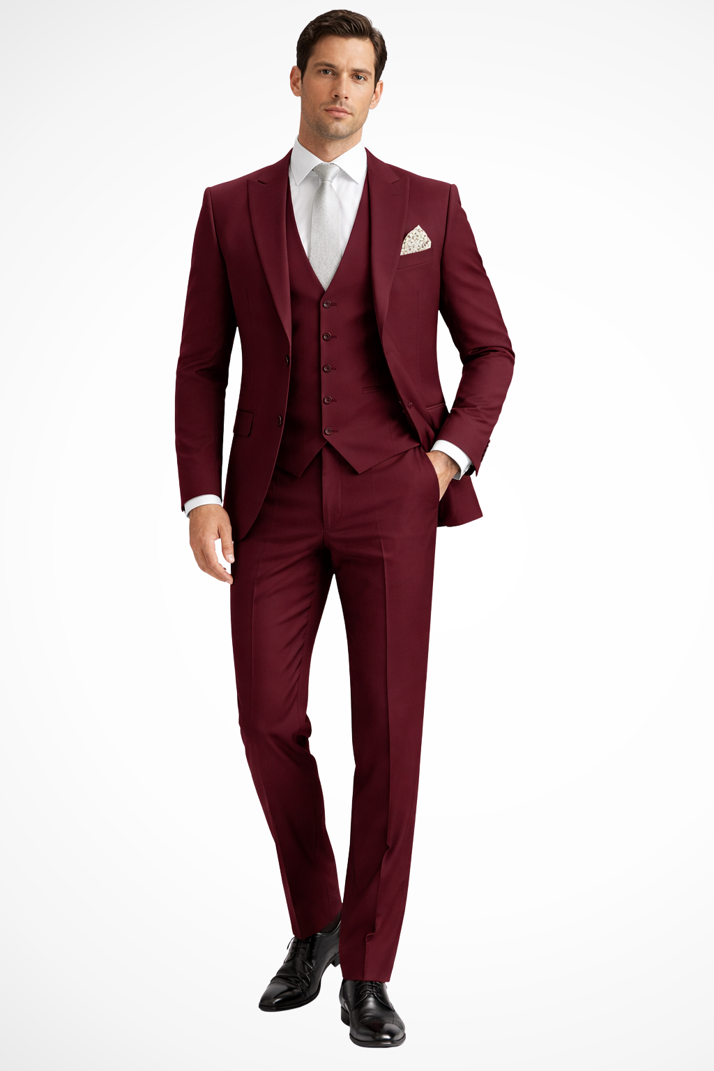 Ilmar | Men's Slim Fit Three-Piece Suit with Peak Lapel