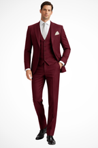 Ilmar | Men's Slim Fit Three-Piece Suit with Peak Lapel