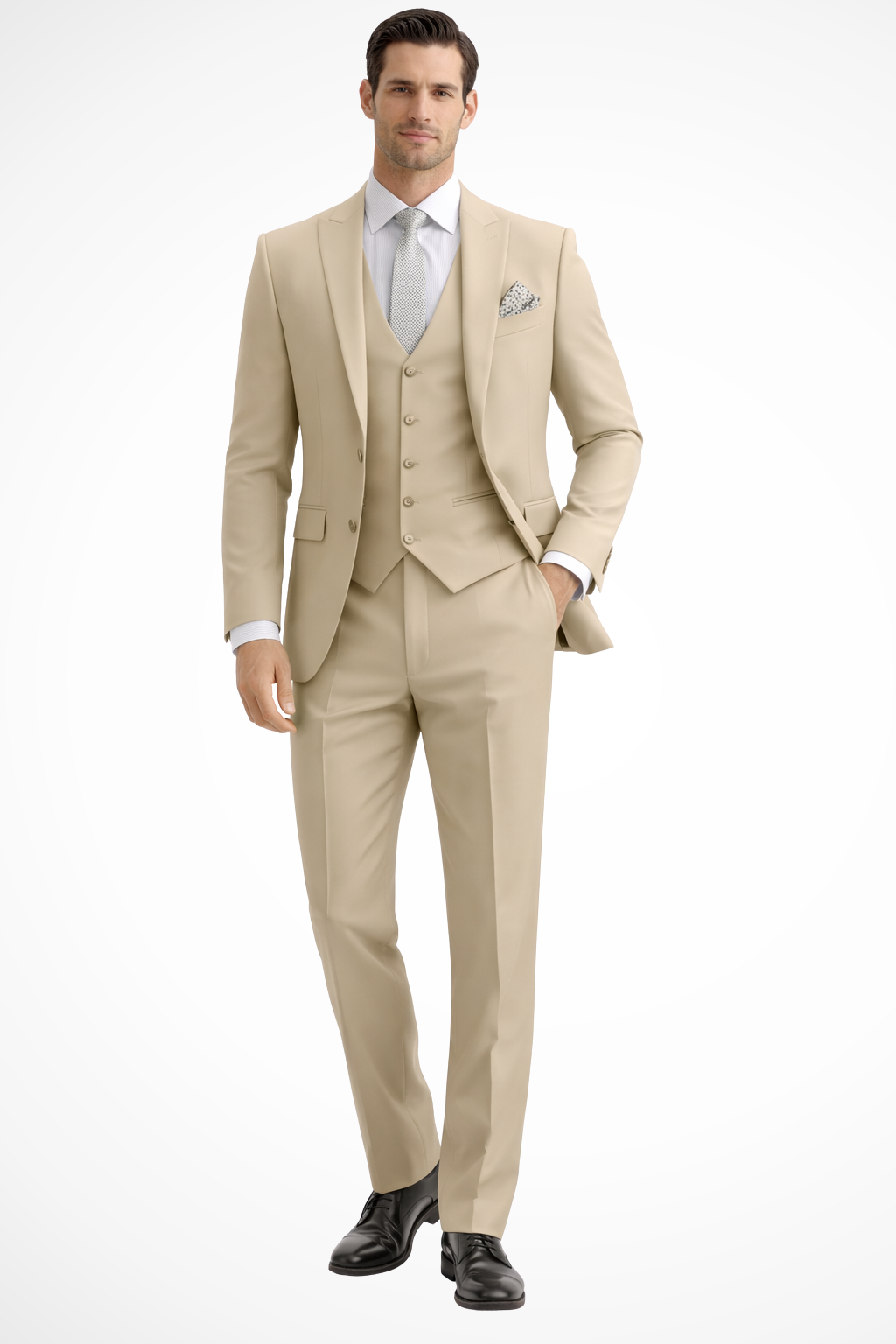 Ilmar | Men's Slim Fit Three-Piece Suit with Peak Lapel