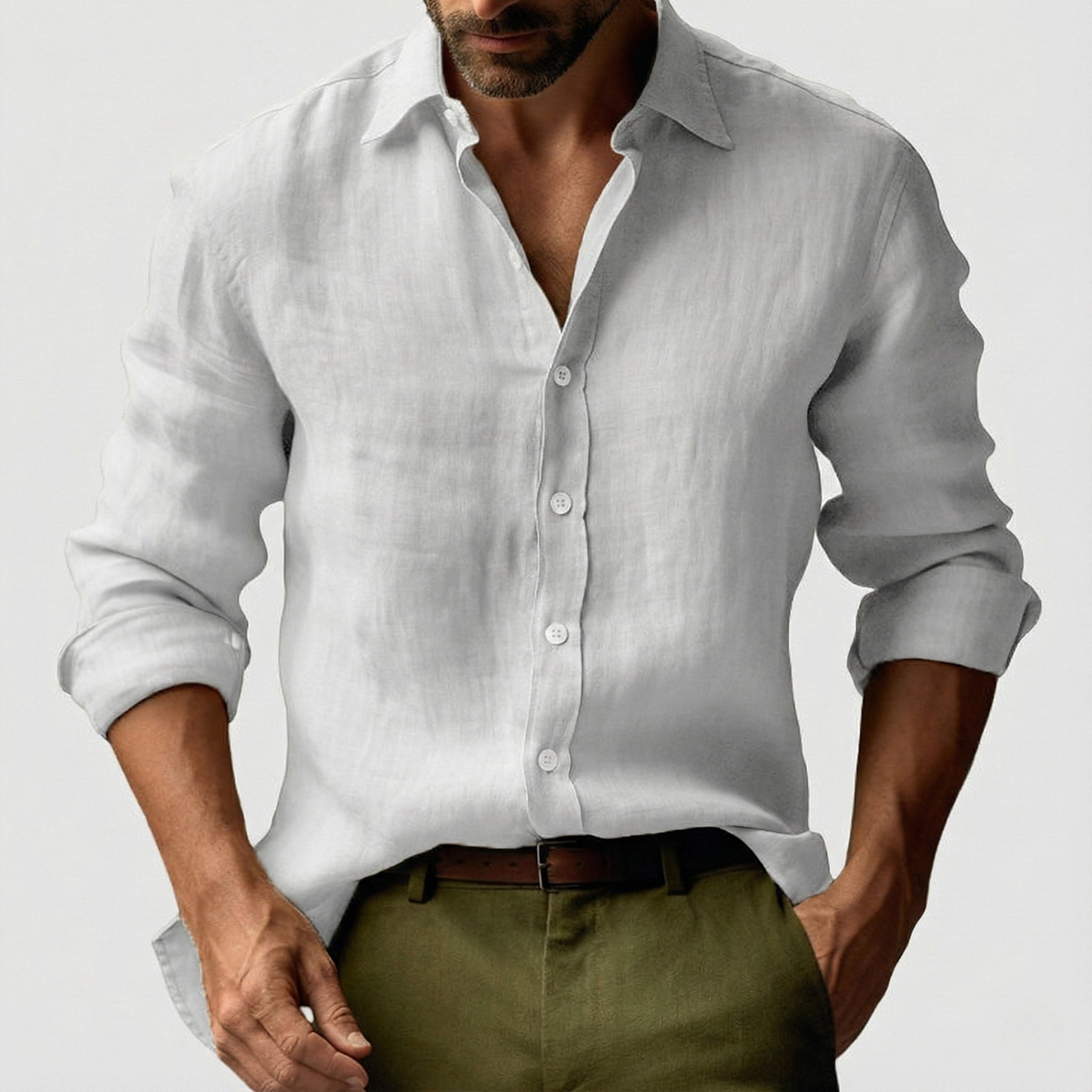 Men's Long Sleeve Button-Up Shirt — view 4