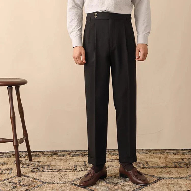 Toby | Men’s Tailored High Waisted Trousers