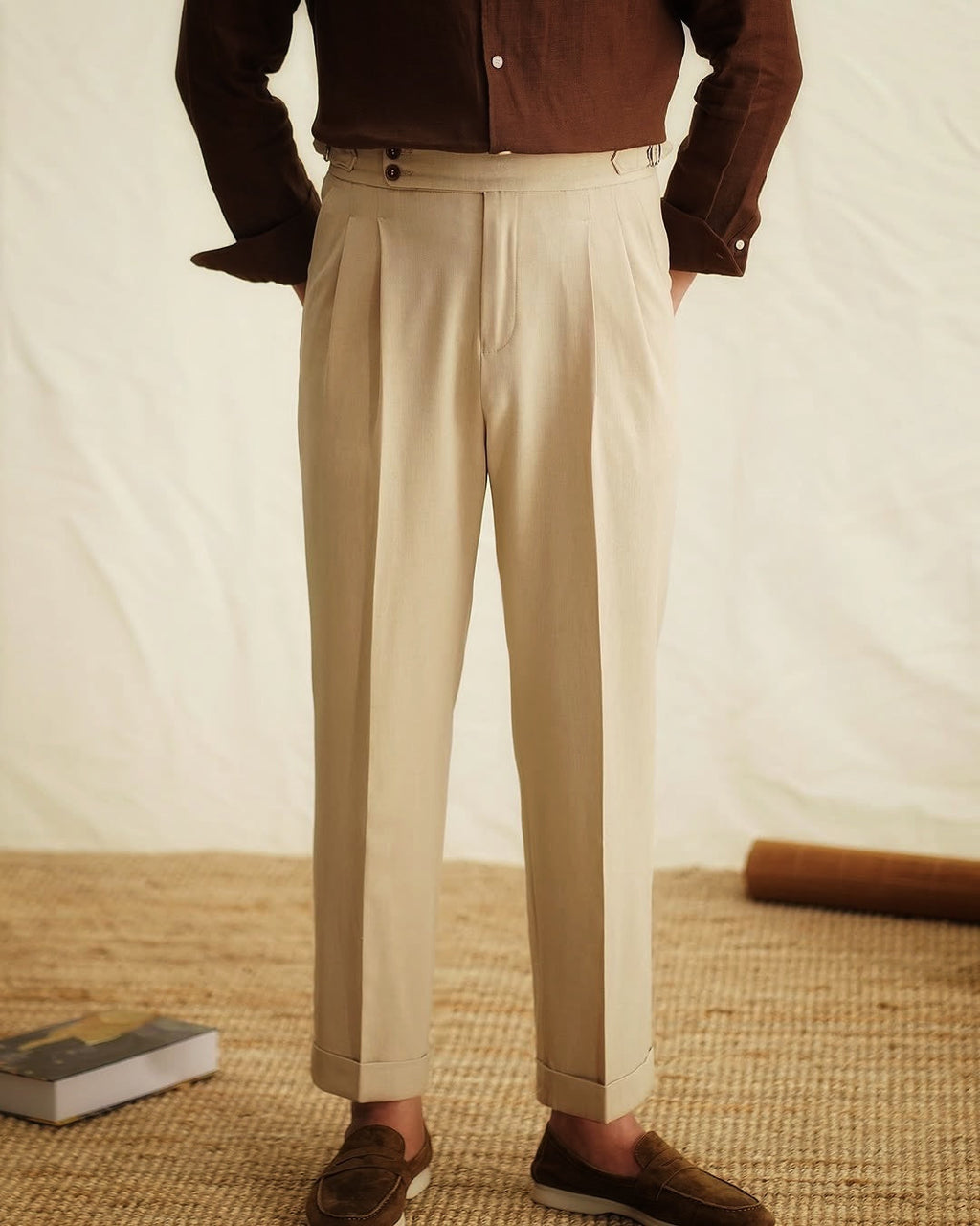 Toby | Men’s Tailored High Waisted Trousers