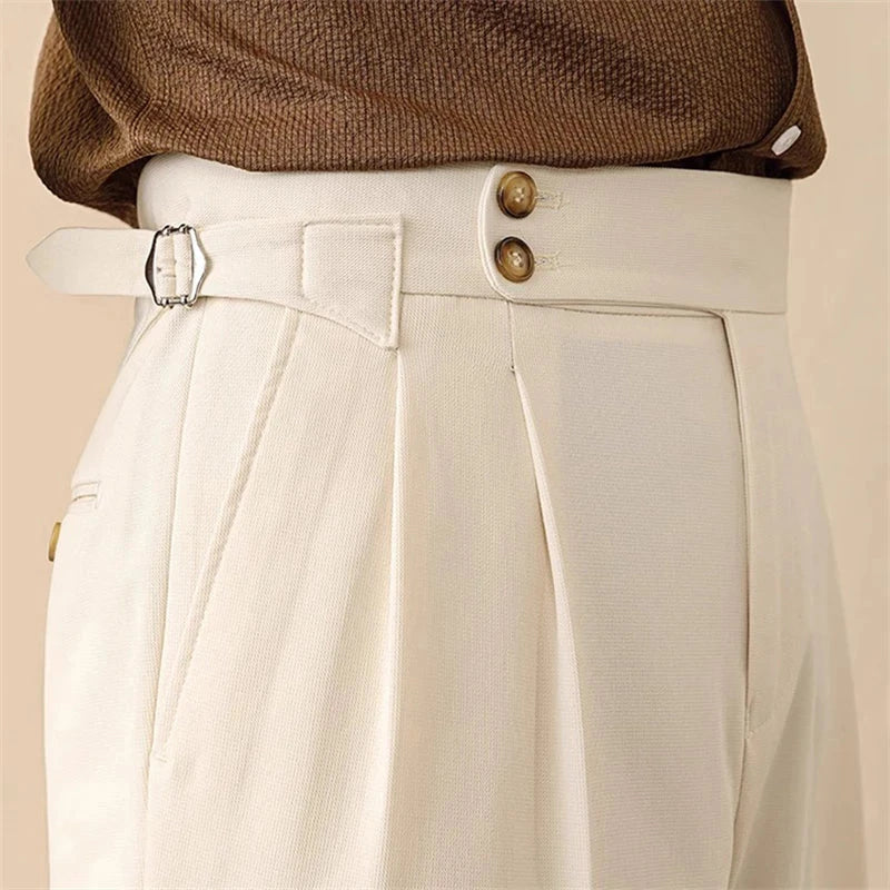 Toby | Men’s Tailored High Waisted Trousers