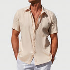 Men's Short Sleeve Linen Shirt — view 2