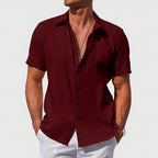 Men's Short Sleeve Linen Shirt — view 6