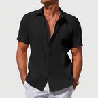 Men's Short Sleeve Linen Shirt — view 4