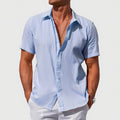 Men's Short Sleeve Linen Shirt — view 1