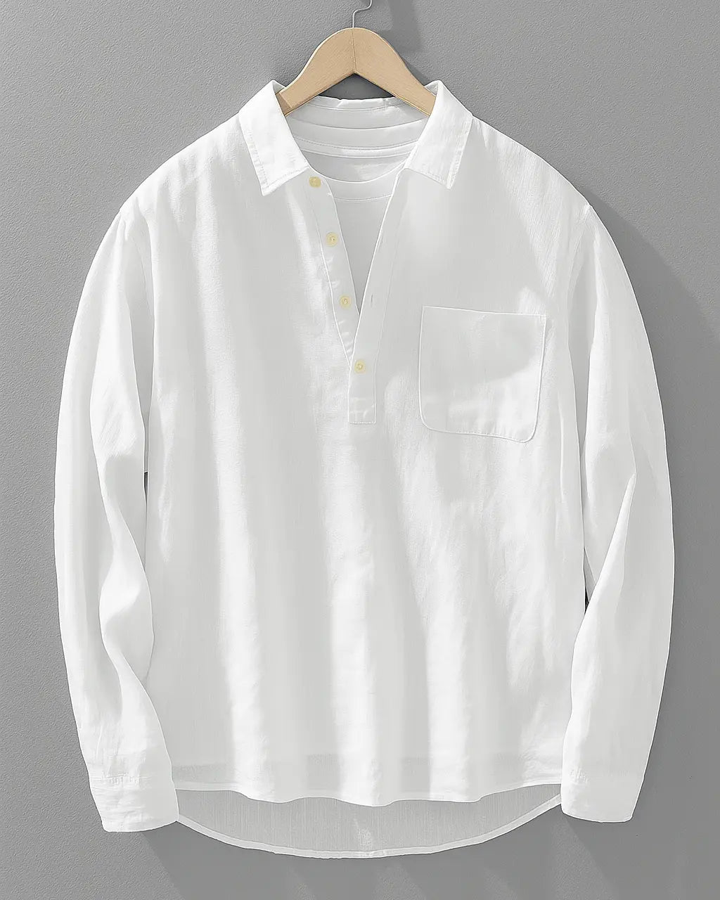 Ewald | Men's Cotton-Linen Popover Shirt