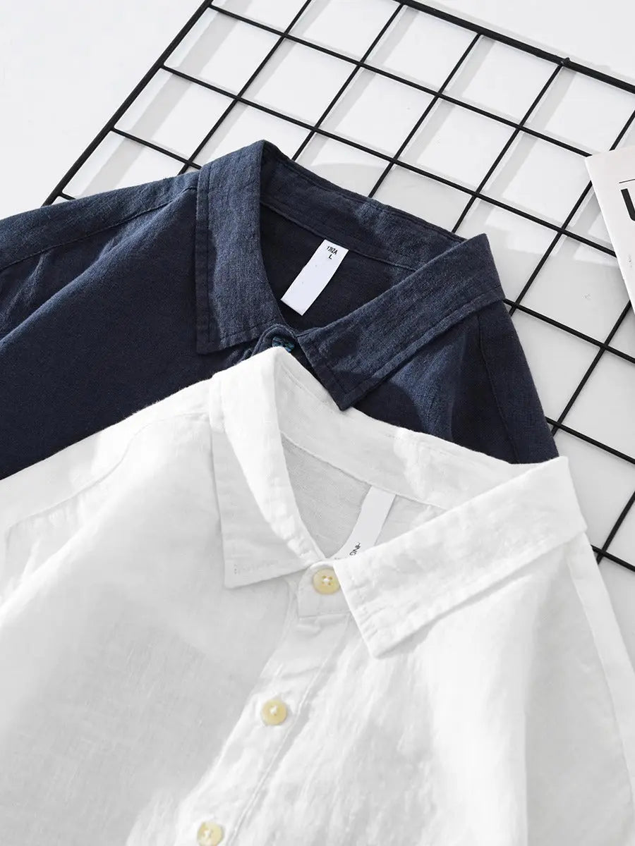 Ewald | Men's Cotton-Linen Popover Shirt
