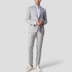 Men's Linen Blend Suit Set Smart Tailored Everyday Business Look