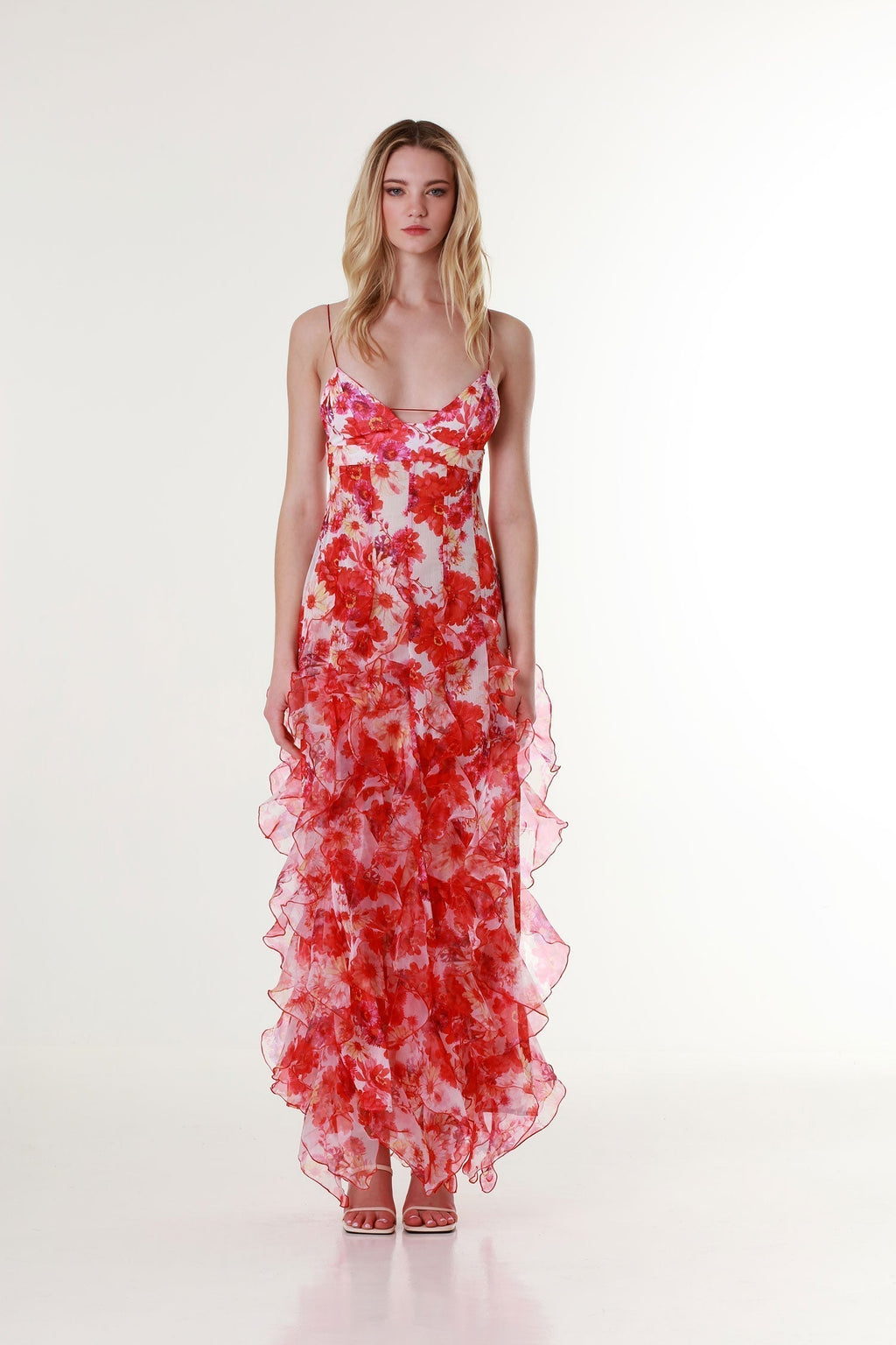 Women's Ruffle Floral Maxi Dress — view 5
