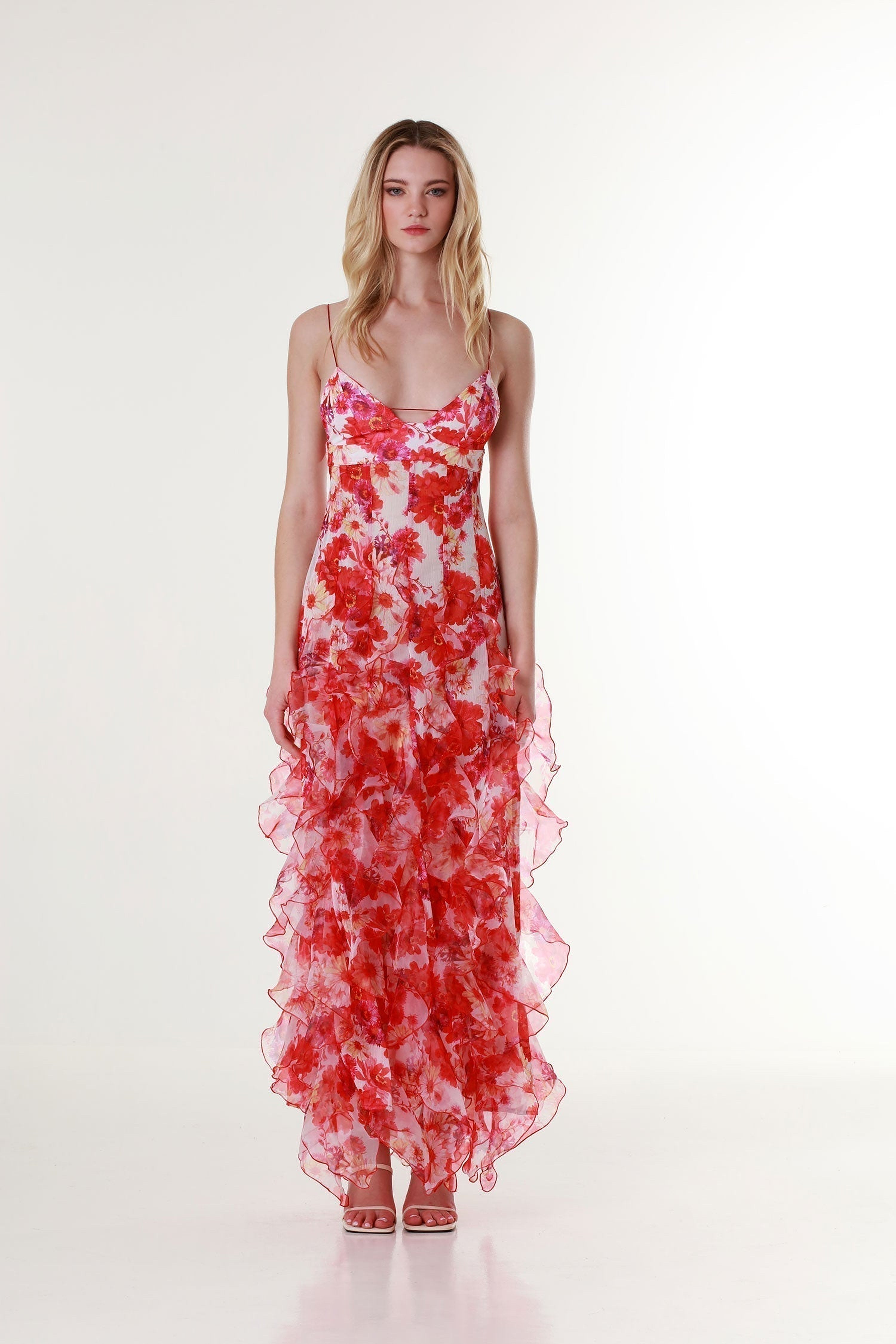 Women's Ruffle Floral Maxi Dress — view 5