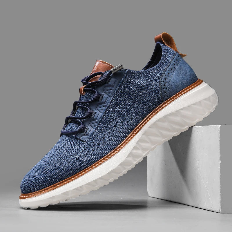Tobias | Men’s Knit Style Lace-Up Sneakers