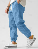 Falk | Men's Linen Relaxed Fit Jogger Trousers