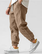 Falk | Men's Linen Relaxed Fit Jogger Trousers