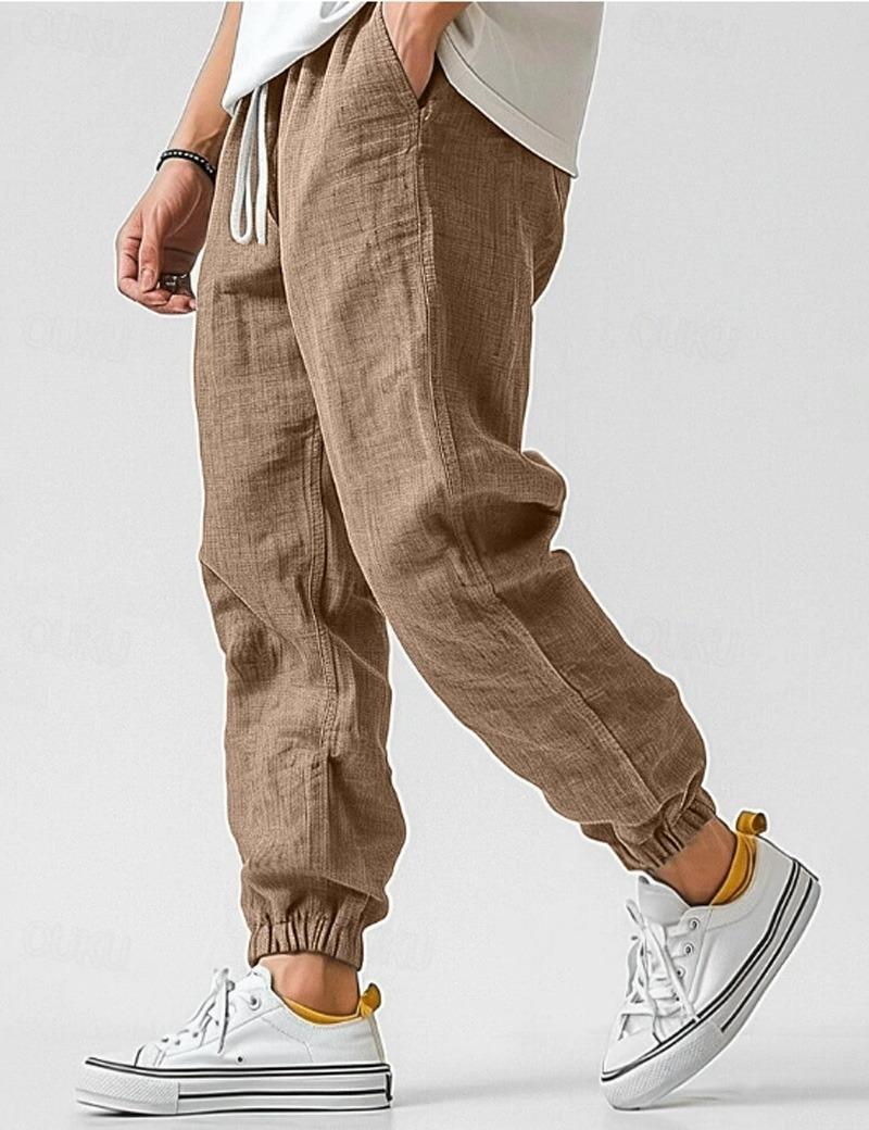 Falk | Men's Linen Relaxed Fit Jogger Trousers