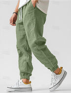 Falk | Men's Linen Relaxed Fit Jogger Trousers