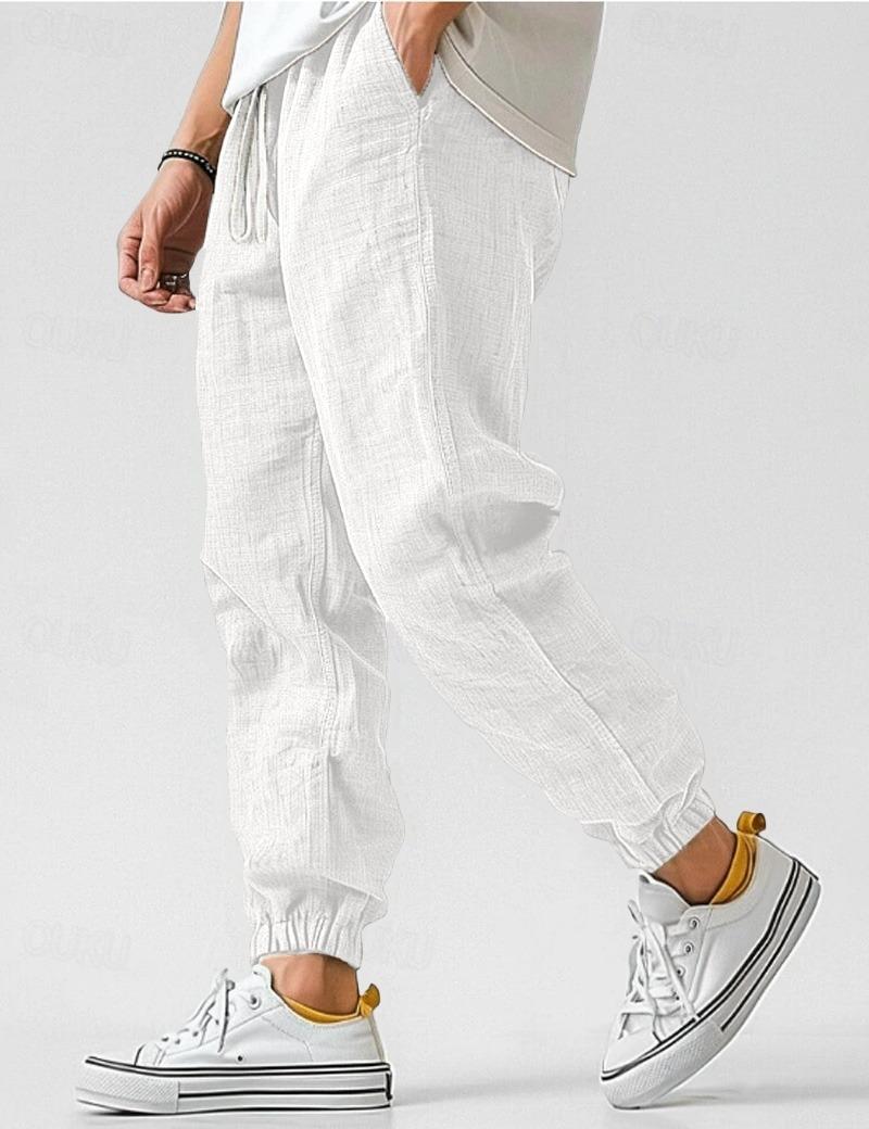 Falk | Men's Linen Relaxed Fit Jogger Trousers