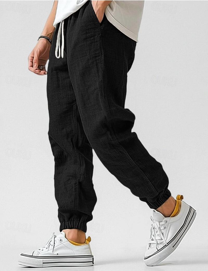 Falk | Men's Linen Relaxed Fit Jogger Trousers