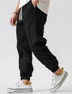 Falk | Men's Linen Relaxed Fit Jogger Trousers