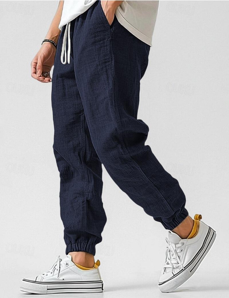 Falk | Men's Linen Relaxed Fit Jogger Trousers