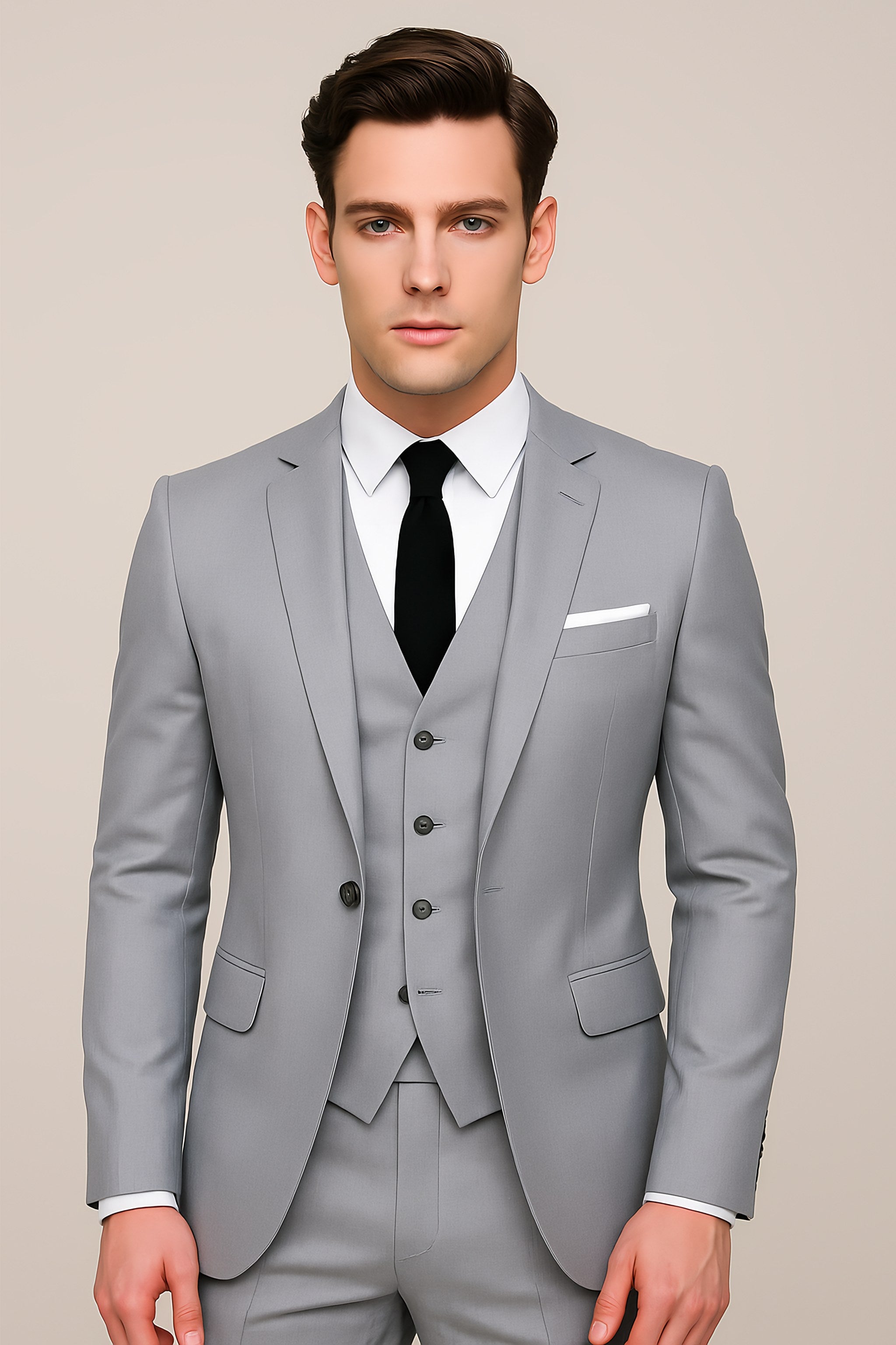 Men's Three-Piece Slim Fit Suit — view 3
