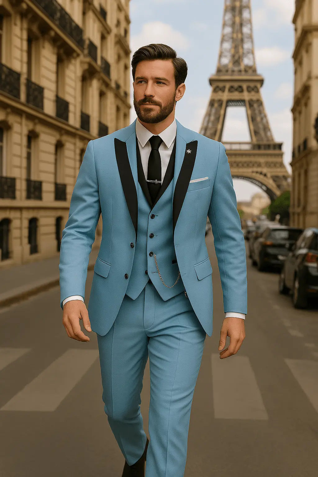 Laurent | Men's Slim Fit Three-Piece Suit with Waistcoat