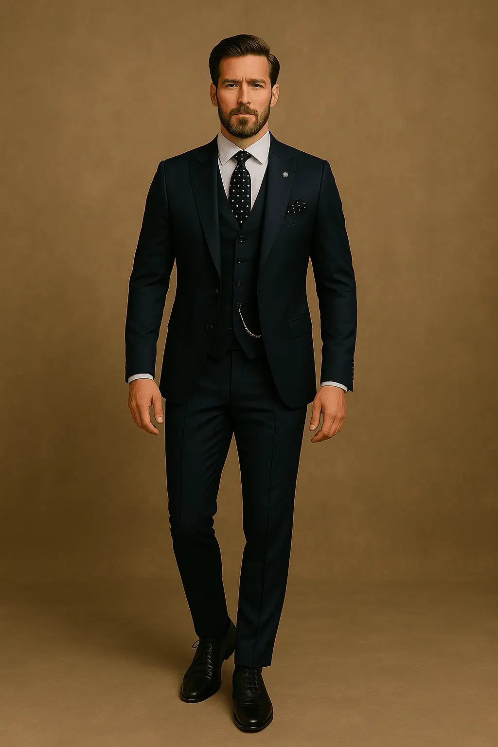 Laurent | Men's Slim Fit Three-Piece Suit with Waistcoat