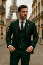 Laurent | Men's Slim Fit Three-Piece Suit with Waistcoat