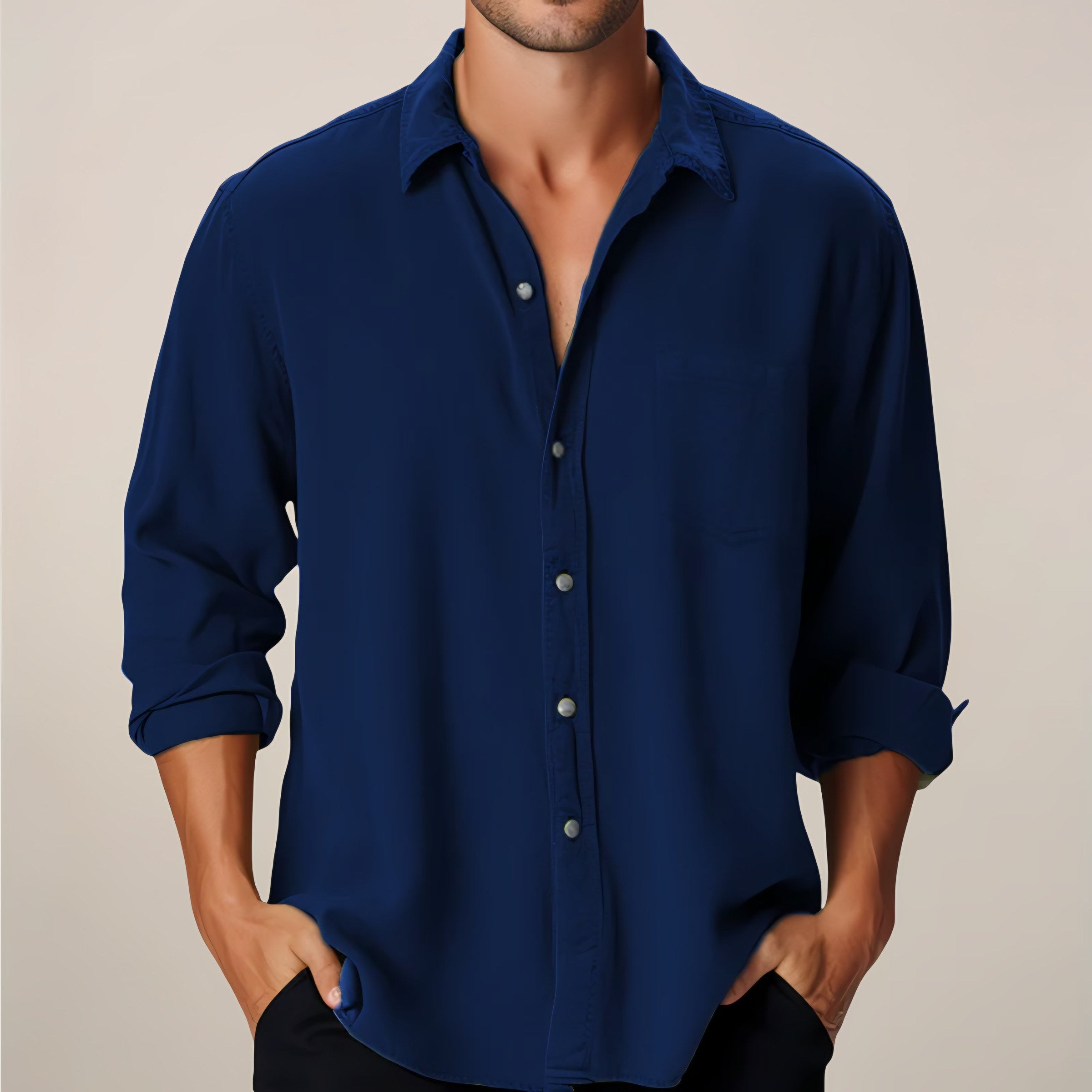Men's Long Sleeve Button-Up Shirt — view 1