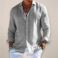Men's Linen Long Sleeve Shirt — view 1