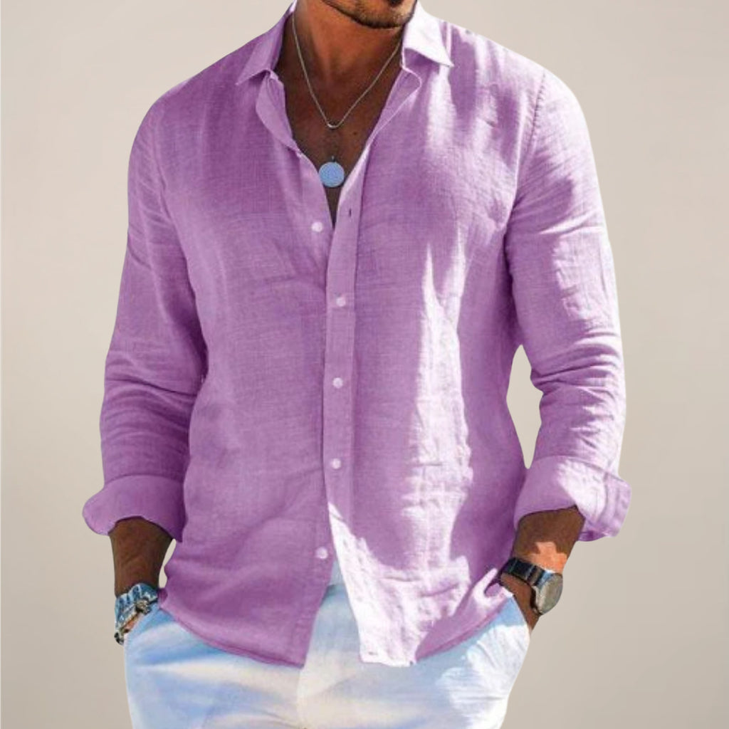 Men's Linen Long Sleeve Shirt — view 6