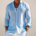 Men's Linen Long Sleeve Shirt — view 3