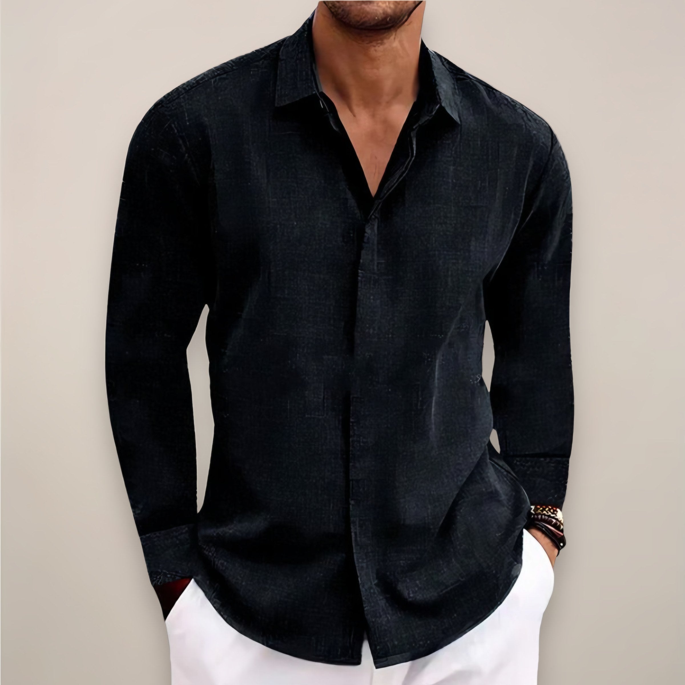 Men's Long Sleeve Button-Up Shirt — view 2