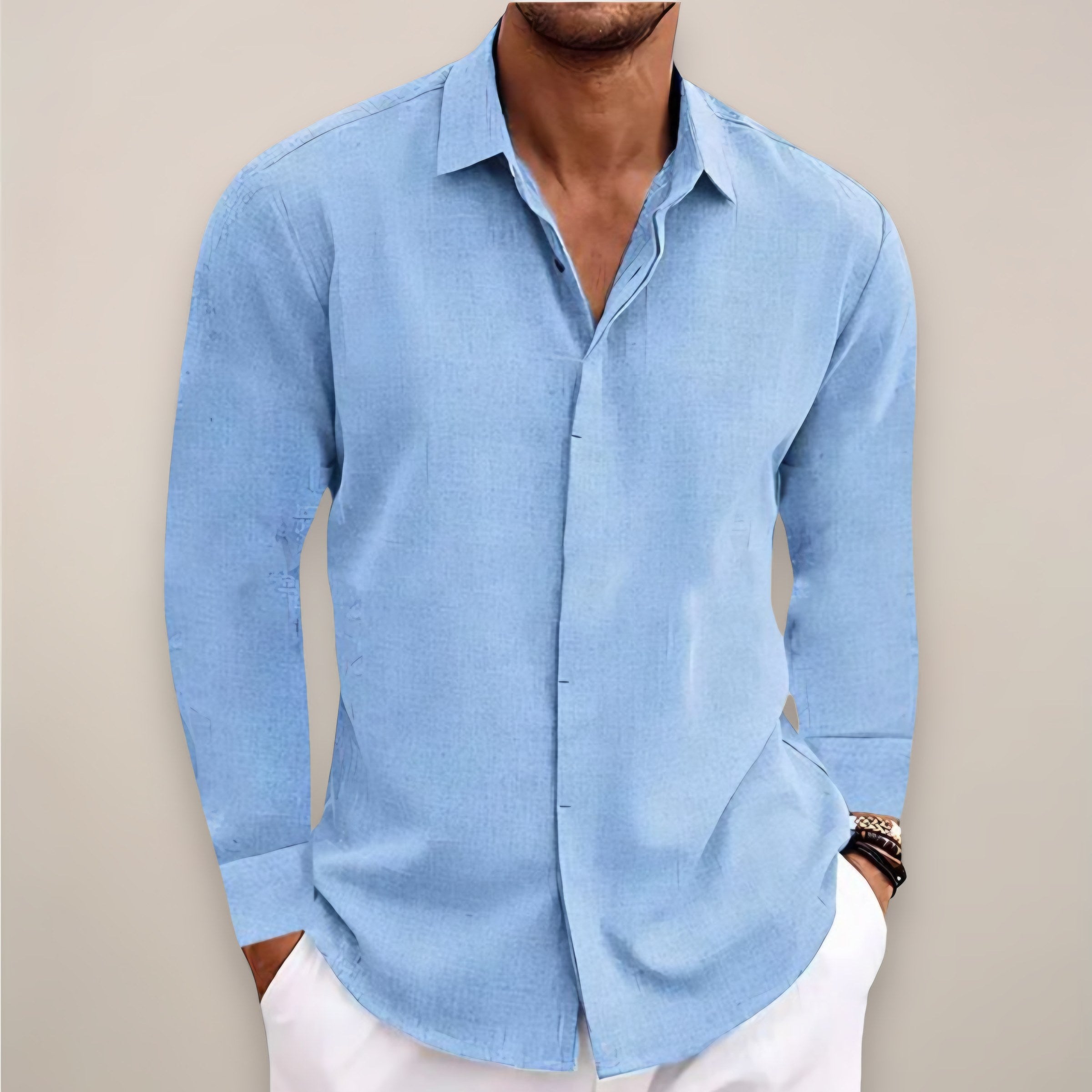 Men's Long Sleeve Button-Up Shirt — view 1