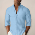 Gustaf | Men’s Long Sleeve Band Collar Shirt
