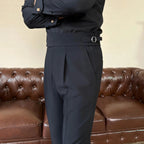 Edward | Men’s Pleated Double Button Trousers